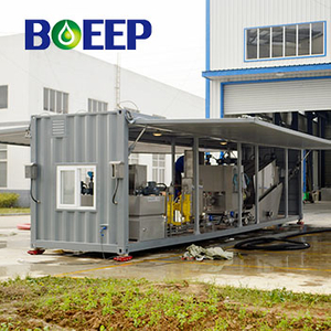 Mobile Portable Wastewater Treatment Plant for Membrane Sludge Dehydration